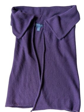 Pendleton Deep Purple Open-Front Knit Cardigan Vest